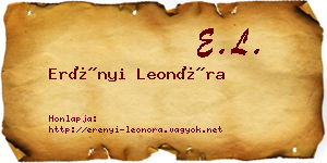 Erényi Leonóra névjegykártya